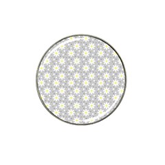 Daisy Dots Grey Hat Clip Ball Marker by snowwhitegirl