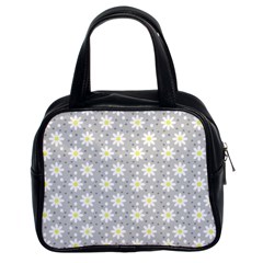 Daisy Dots Grey Classic Handbags (2 Sides) by snowwhitegirl