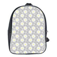 Daisy Dots Grey School Bag (large) by snowwhitegirl