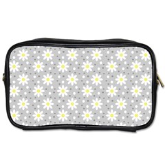 Daisy Dots Grey Toiletries Bags by snowwhitegirl