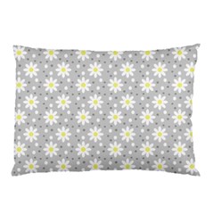 Daisy Dots Grey Pillow Case (two Sides) by snowwhitegirl