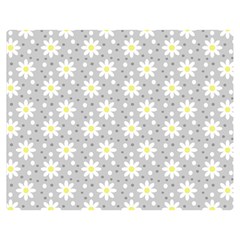 Daisy Dots Grey Double Sided Flano Blanket (medium)  by snowwhitegirl