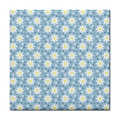 Daisy Dots Light Blue Tile Coasters by snowwhitegirl