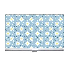 Daisy Dots Light Blue Business Card Holders by snowwhitegirl