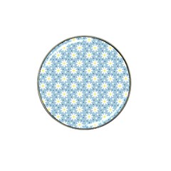 Daisy Dots Light Blue Hat Clip Ball Marker by snowwhitegirl