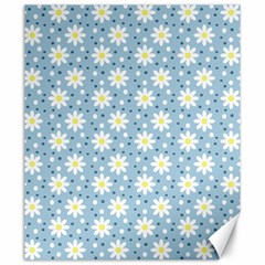 Daisy Dots Light Blue Canvas 20  X 24   by snowwhitegirl