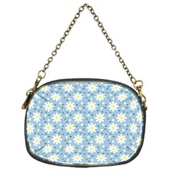 Daisy Dots Light Blue Chain Purses (one Side)  by snowwhitegirl