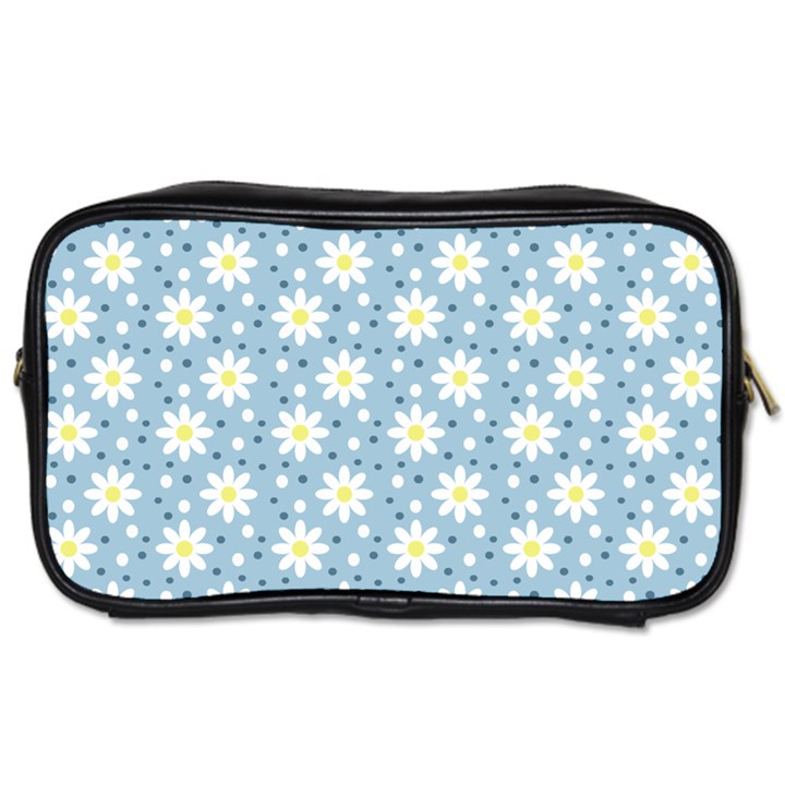 Daisy Dots Light Blue Toiletries Bags