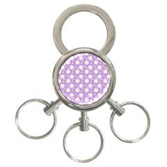 Daisy Dots Lilac 3-ring Key Chains by snowwhitegirl