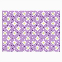 Daisy Dots Lilac Large Glasses Cloth (2-side) by snowwhitegirl