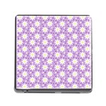 Daisy Dots Lilac Memory Card Reader (Square) Front