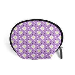 Daisy Dots Lilac Accessory Pouches (small)  by snowwhitegirl