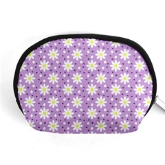 Daisy Dots Lilac Accessory Pouches (medium)  by snowwhitegirl