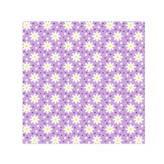 Daisy Dots Lilac Small Satin Scarf (square) by snowwhitegirl