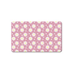 Daisy Dots Pink Magnet (name Card) by snowwhitegirl