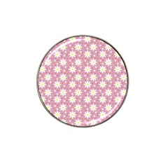 Daisy Dots Pink Hat Clip Ball Marker (4 Pack)