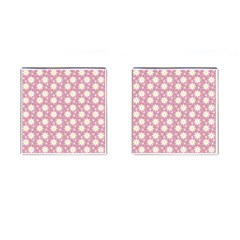 Daisy Dots Pink Cufflinks (square) by snowwhitegirl