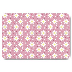 Daisy Dots Pink Large Doormat  by snowwhitegirl