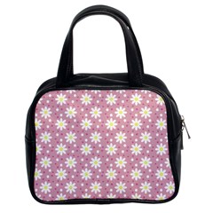 Daisy Dots Pink Classic Handbags (2 Sides) by snowwhitegirl