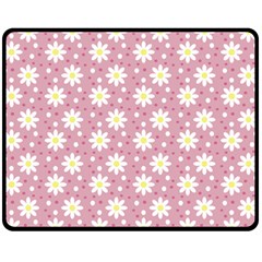 Daisy Dots Pink Fleece Blanket (medium)  by snowwhitegirl