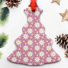 Daisy Dots Pink Christmas Tree Ornament (two Sides) by snowwhitegirl