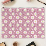 Daisy Dots Pink Cosmetic Bag (XXXL)  Front