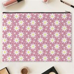 Daisy Dots Pink Cosmetic Bag (XXXL)  Back