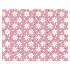 Daisy Dots Pink Double Sided Flano Blanket (medium)  by snowwhitegirl