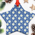 Daisy Dots Blue Ornament (Star) Front