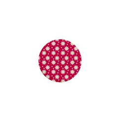 Daisy Dots Light Red 1  Mini Buttons by snowwhitegirl