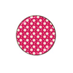 Daisy Dots Light Red Hat Clip Ball Marker by snowwhitegirl