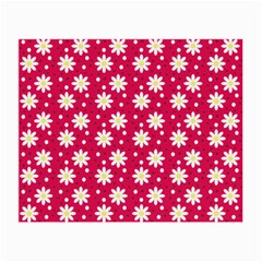 Daisy Dots Light Red Small Glasses Cloth by snowwhitegirl