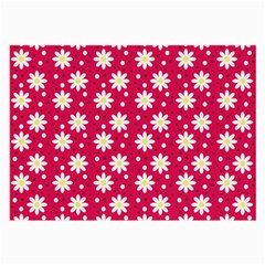 Daisy Dots Light Red Large Glasses Cloth by snowwhitegirl