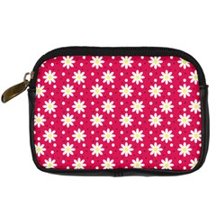 Daisy Dots Light Red Digital Camera Cases by snowwhitegirl