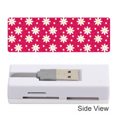 Daisy Dots Light Red Memory Card Reader (stick)  by snowwhitegirl