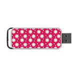 Daisy Dots Light Red Portable USB Flash (One Side) Front