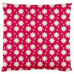 Daisy Dots Light Red Standard Flano Cushion Case (two Sides)