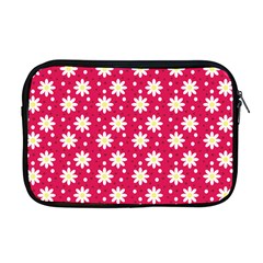 Daisy Dots Light Red Apple Macbook Pro 17  Zipper Case by snowwhitegirl