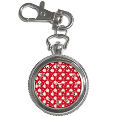 Daisy Dots Red Key Chain Watches by snowwhitegirl