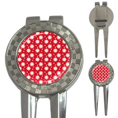 Daisy Dots Red 3-in-1 Golf Divots by snowwhitegirl