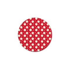 Daisy Dots Red Golf Ball Marker by snowwhitegirl