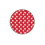 Daisy Dots Red Hat Clip Ball Marker Front