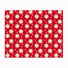 Daisy Dots Red Small Glasses Cloth by snowwhitegirl