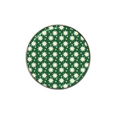 Daisy Dots Green Hat Clip Ball Marker by snowwhitegirl