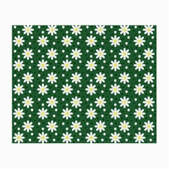 Daisy Dots Green Small Glasses Cloth (2-side) by snowwhitegirl