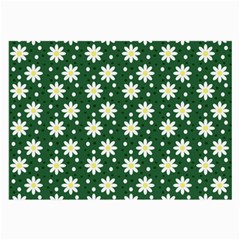 Daisy Dots Green Large Glasses Cloth (2-side) by snowwhitegirl