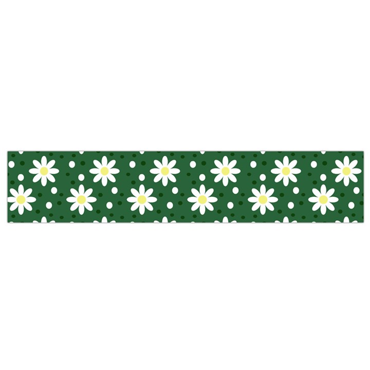 Daisy Dots Green Small Flano Scarf