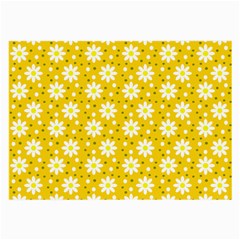 Daisy Dots Yellow Large Glasses Cloth (2-side) by snowwhitegirl