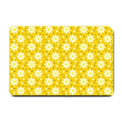 Daisy Dots Yellow Small Doormat  by snowwhitegirl