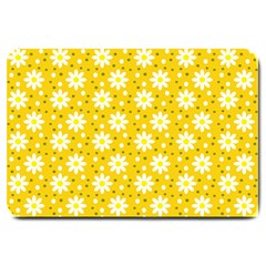 Daisy Dots Yellow Large Doormat  by snowwhitegirl